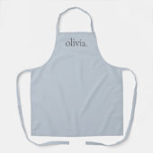 モノグラムダスティブルーモダンフェミニンエレガント名 エプロン (正面)