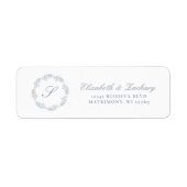 モノグラムダスティーブルーズリース差出人住所 ラベル (正面)