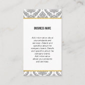 モノグラムダマスクのヘアスタイリスト 名刺 (裏面)