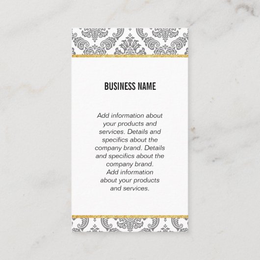 モノグラムダマスクのヘアスタイリスト 名刺 (裏面)