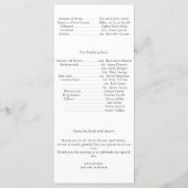 モノグラムダマスク結婚式プログラム プログラム (裏面)