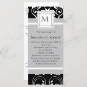 モノグラムダマスク結婚式プログラム プログラム (正面/裏面)