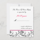 モノグラムダマスク結婚式R.S.V.P 出欠カード (裏面)