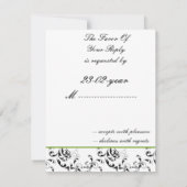 モノグラムダマスク結婚式R.S.V.P 出欠カード (裏面)
