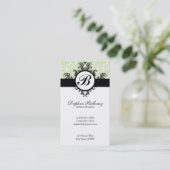 モノグラムダマスク（グリーンミント） 名刺 (スタンド正面)