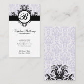 モノグラムダマスク（ラベンダー） 名刺 (正面/裏面)