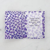 モノグラムダルマチアンパープルアンドホワイトプリント カード (内部)