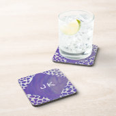モノグラムダルマチアンパープルアンドホワイトプリント コースター (右側)