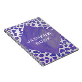 モノグラムダルマチアンパープルアンドホワイトプリント ノートブック (右側)