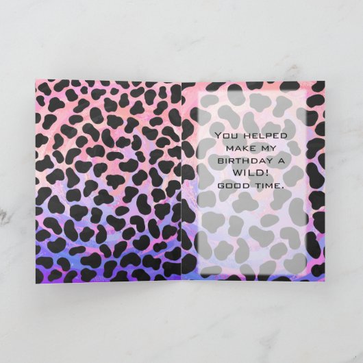 モノグラムダルマチアンブラックとピンク カード (内部)