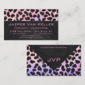 モノグラムダルマチアンブラックとピンク 名刺 (正面/裏面)