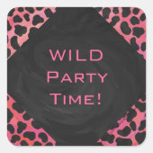 モノグラムダルマチアンブラックアンドレッド スクエアシール (正面)