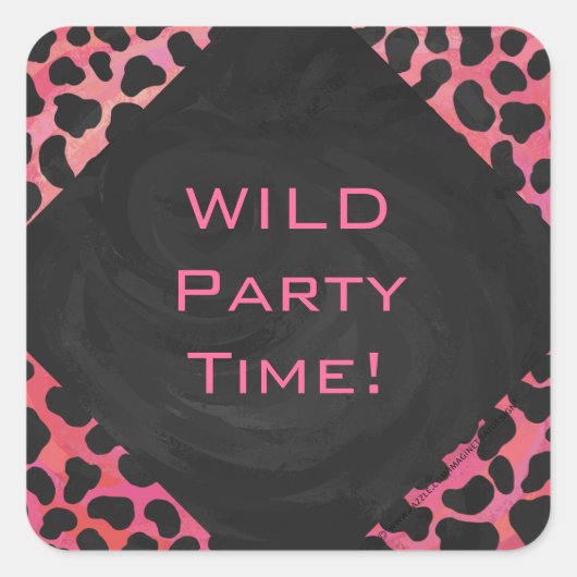 モノグラムダルマチアンブラックアンドレッド スクエアシール (正面)