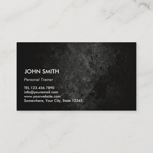 モノグラムダークグランジプロフェッショナルフィットネス 名刺 (裏面)