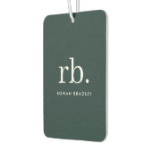 モノグラムダークグリーンスタイリッシュミニマモダンリスト カーエアーフレッシュナー (左)