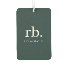 モノグラムダークグリーンスタイリッシュミニマモダンリスト カーエアーフレッシュナー