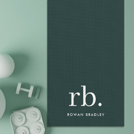 モノグラムダークグリーンスタイリッシュミニマモダンリスト ヨガマット