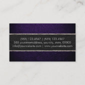 モノグラムダークパープルレザールック 名刺 (裏面)