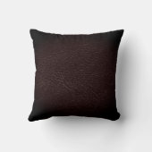 モノグラムダークブラウンフェイクレザー装飾用クッション クッション (裏面)