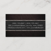モノグラムダークブラウンレザールック 名刺 (裏面)