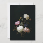 モノグラムダークムーディフ結婚ァーズブライダルシャワー 招待状 (裏面)