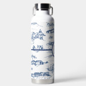 モノグラムチャタノオガトイレブルーウォーターボトル ウォーターボトル (正面)