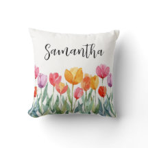 モノグラムチューリップカラフル春の花&陽気