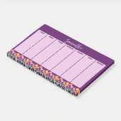 モノグラムチューリップカラフル春の花&陽気 ポストイット (アングル)