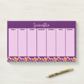 モノグラムチューリップカラフル春の花&陽気 ポストイット (デスク)