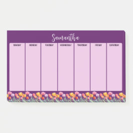 モノグラムチューリップカラフル春の花&陽気 ポストイット