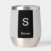 モノグラムツートーンモダンブラックとグレー (背面)