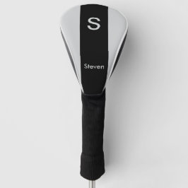 モノグラムツートーンモダンブラックとグレー ゴルフヘッドカバー