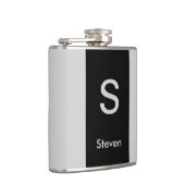 モノグラムツートーンモダンブラックとグレー フラスク (右)