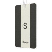 モノグラムツートーンモダンブラックとライトグレー カーエアーフレッシュナー (左)