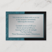 モノグラムティール(緑がかった色)とブラックダマスクのエンクロージャカード エンクロージャーカード (裏面)