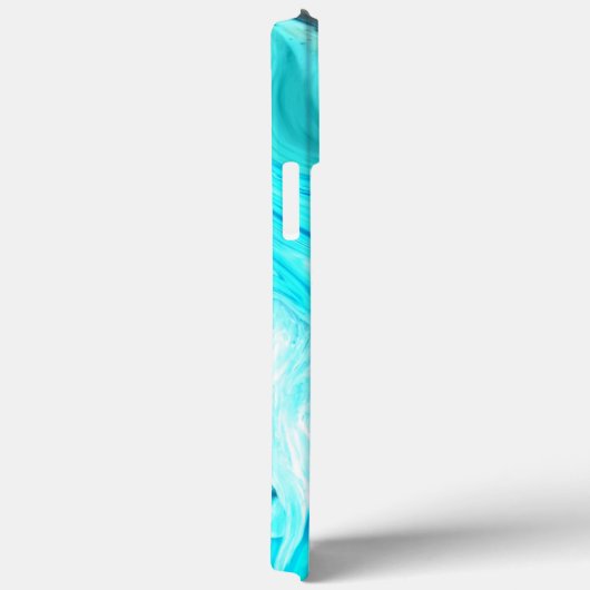 モノグラムティール(緑がかった色)の白い柄がアガテの芸術的かわいい Case-Mate iPhoneケース (裏面 / 右)