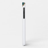 モノグラムティール(緑がかった色)シルバーグリッターアゲートシックモダン Case-Mate iPhoneケース (裏面/左)