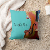 モノグラムティール（緑がかった色）バイオリン クッション (ブランケット)