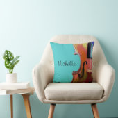 モノグラムティール（緑がかった色）バイオリン クッション (椅子)