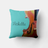 モノグラムティール（緑がかった色）バイオリン クッション (裏面)