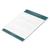 モノグラムティール（緑がかった色）ラエレガントイン ノートパッド (アングル)