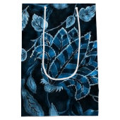 モノグラムティール（緑がかった色）ヴィンテージフローラ抱き枕 ミディアムペーパーバッグ (裏面)