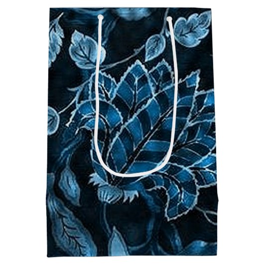 モノグラムティール（緑がかった色）ヴィンテージフローラ抱き枕 ミディアムペーパーバッグ (裏面)