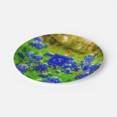 モノグラムテキサス州ブルーボンネット&インディアンペイントブラシ ペーパープレート (アングル)