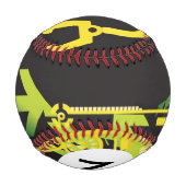 モノグラムテクニカルハーフトーンの背景4 野球ボール (裏面)