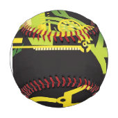 モノグラムテクニカルハーフトーンの背景4 野球ボール (正面)