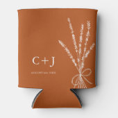 モノグラムテラコッタシンプル結婚式の引き出物 缶クーラー (正面)