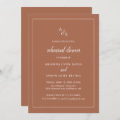 モノグラムテラコッタリハエレガントーサルディナー 招待状 (正面/裏面)