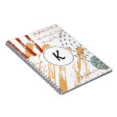 モノグラムテラコッタ抽象芸術ドードル ノートブック (右側)