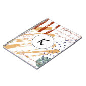 モノグラムテラコッタ抽象芸術ドードル ノートブック (左側)